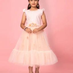 Aarika Kids Peach Applique Gown-image-92