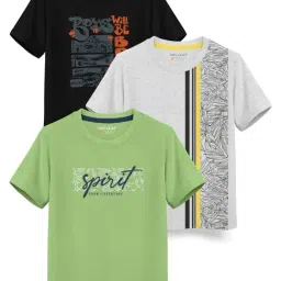 HELLCAT Kids Multicolor Printed T-Shirt (Pack Of 3)-picture-49