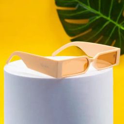 Ted Smith Brown Rectangular UV Protection Unisex Sunglasses-image-58