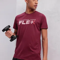 HRX by Hrithik Roshan Typography Printed Rapid-Dry Training T-shirt-image-33