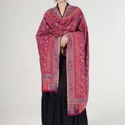 PASHMAL INDIA PRIVATE LIMITED Women Floral Woven Design Shawl-image-56