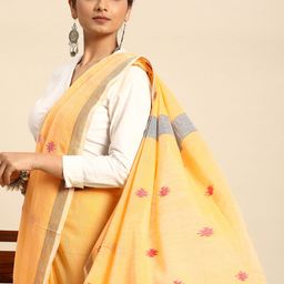 Taavi Pure Cotton Jamdani Inspired Woven Legacy Saree-picture-51