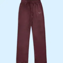 Pantaloons Junior Wine Cotton Embellished Trousers-image-68