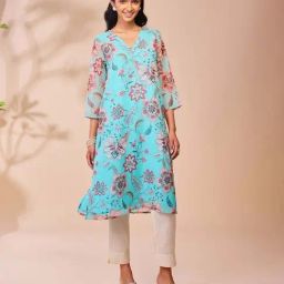 Daali Turq Regular Fit Printed Kurtas-image-94