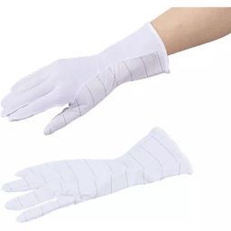 AS ONE ASPURE Dustproof ESD Glove Long Type 3L SizePC Braided PU Laminate &  Nylon (Pack of 10 Pair)-picture-22