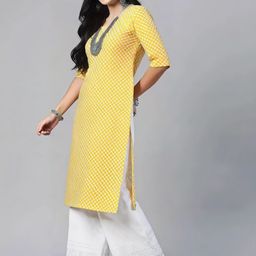 Anouk Rustic Selection Of 3 Geometric Printed Round Neck Straight Kurtas image 3