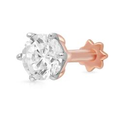 Malabar Gold & Diamonds 18k Rose Gold Nosepin For Women-image-53