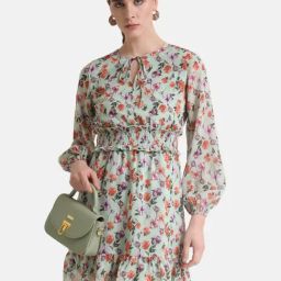 Kazo Printed Mini Dress With Smocking-image-63