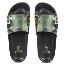 Yoho Women's Tropica Green Slides-41