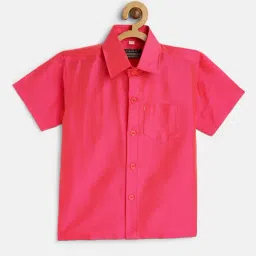 THANGAMAGAN Kids Pink Solid Shirt-picture-34