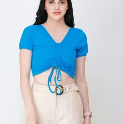 Scorpius Light Blue Regular Fit Crop Top-picture-36