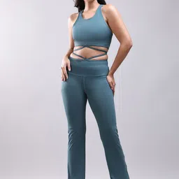 Aesthetic Bodies Round Neck Mid-Rise Active Wear Top With Leggings-image-73