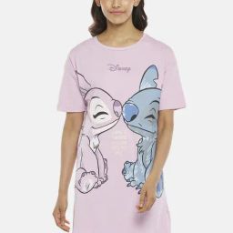 Dreamz by Pantaloons Lilac Cotton Graphic Print Sleep Tee-picture-30