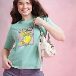 DressBerry Graphic Printed Pure Cotton T-shirt-image-84