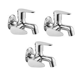 CLINTON Vignet 2 in 1 Brass Bib Cock with Wall Flange for Kitchen (Pack of 3)-image-105