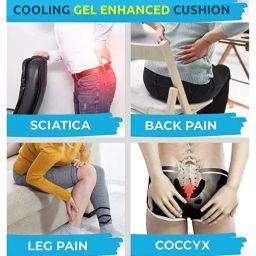 K SQUARIANS Universal Size Lower Back Support Ventilated Seat Cushion with Removable Cover, J6-V84U-M2PV image 2