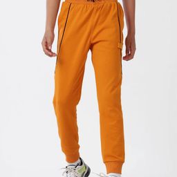 Dotokids Unisex Kids Orange Sporty Piping Joggers-image-43