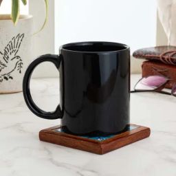 Clay Craft Black Ceramic Milk Mugs (340 ml) - Set of 1-image-88