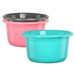 Aura Green & Pink 3 Pieces Bath Accessories Set-2