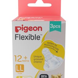 Pigeon Peristaltic LL Size Y Cut Nipple Pack of 3 - White-14