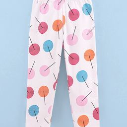 Doreme Cotton Capri Length Leggings Candy Print- White-image-19