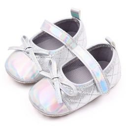 KIDLINGSS Shimmer Knot Applique Detailed Velcro Closure Booties - Silver-image-50