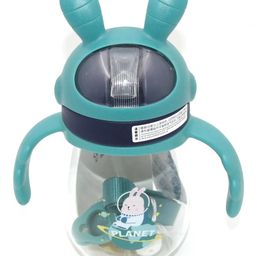 SANJARY Sipper water Bottle With Twin Handle neck strap for kids 350 ml color & design may vary-image-26
