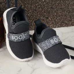 Jazzy Juniors Boost Text Designed Slip On Sneakers - Grey-picture-7