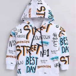 Cutopies Boys Typography Printed Cotton Hooded Sweatshirt-picture-14