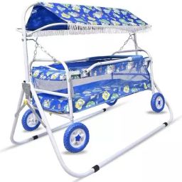 New Born Baby Combo Set With Hood Stylish Swing Bassinet And Baby Walker Bassinet-19