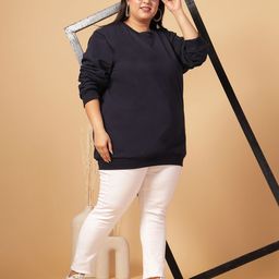 Rigo Plus Size Solid Sweatshirt-image-51