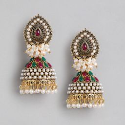 Anouk Glod Plated Jhumkas Earrings-image-58