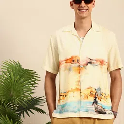 Mast & Harbour Graphic Printed Relaxed Fit Casual Shirt-picture-32