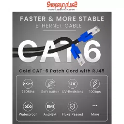 SHIVPRIYA PLUS2 Gold 1 m High Speed RJ45 CAT6 Ethernet Patch LAN Cable image 3