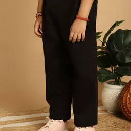 MINI & MING Girls Relaxed Low-Rise Easy Wash Pleated Trousers-picture-19