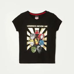Fame Forever by Lifestyle Kids Black Cotton Printed T-Shirt-picture-15