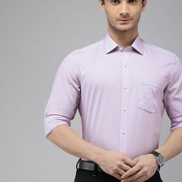 Arrow Pure Cotton Textured Manhattan Slim Fit Opaque Formal Shirt-image-41