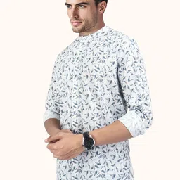 ROUGHELLS Men Slim Fit Opaque Printed Casual Shirt-picture-41