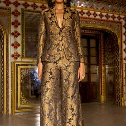 Dash and Dot Floral Brocade Suit-image-48