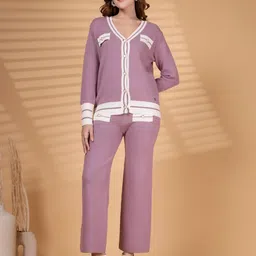 Juelle V-Neck Sweater With Trousers Co-Ords-image-7