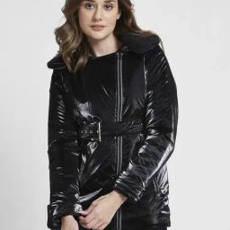 Spykar Black Regular Fit Puffer Jacket-15