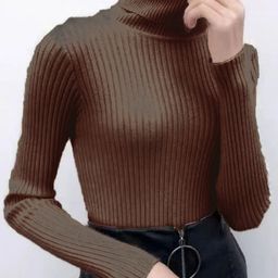 Outzidr Women High Neck Ribbed Fitted Top-image-17