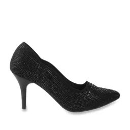 Mochi Women's Black Stiletto Pumps-image-20
