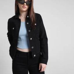 Only Black Regular Fit Denim Jacket-14