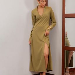 UNRUSH Spring Green Maxi Dress-image-79