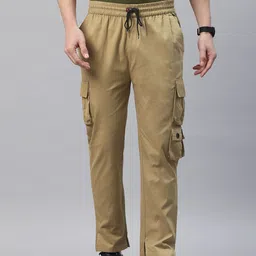 POSHAX Men Mid-Rise Cotton Regular Fit Cargos-image-57