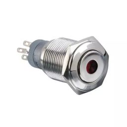ARCOLECTRIC (BULGIN LIMITED) Illuminated Push Button Switch Momentary Panel Mount 16.2 mm Cutout DPDT Red LED 250 V AC, MP0045/1D1RD012S (Pack of 40)-image-126
