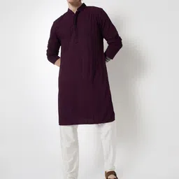 max Men Woven Design Embroidered Straight Kurta-picture-22