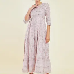 Soch Beige Printed Maxi Dress-picture-31
