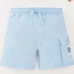 Ed-a-Mamma Kids Blue Cotton Applique Shorts-picture-17